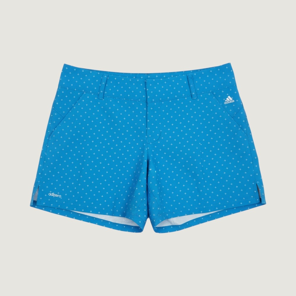 Adidas Adizero Golf Shorts Blue Star Print Womens Size 10 Performance Athletic